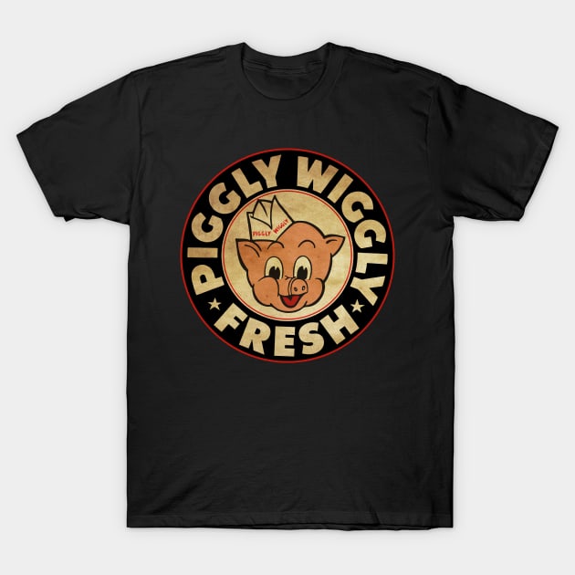 Piggly Wiggly Fresh | Black Style T-Shirt by sikecilbandel